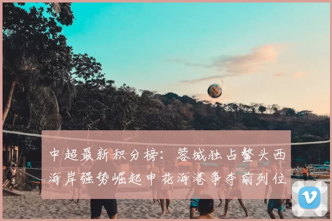 中超最新积分榜:蓉城独占鳌头西海岸强势崛起申花海港争夺前列位置