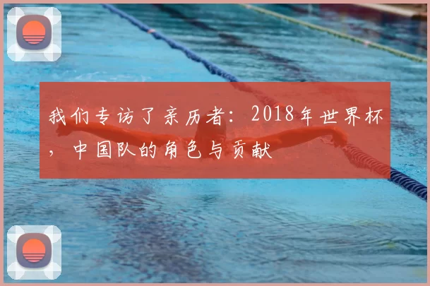 我们专访了亲历者：2018年世界杯，中国队的角色与贡献